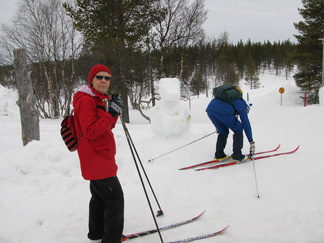 Sunnuntaina hiihtelimme muutamassa ryhmässä erilaisia lenkkejä Kiilopään ympäristössä.