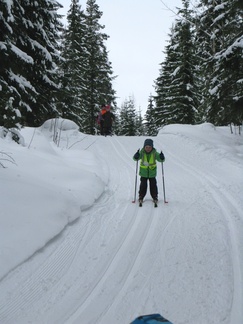 ... ja mäki tultiin alas vauhdilla mutta tyylikkäästi!
