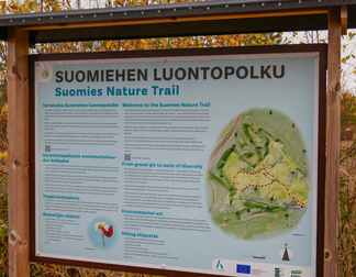 Suomiehem luontopolku alkaa Jukan metsätien P-paikalta.
