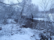 Vantaanjoki oli vielä jääpeitettä odottamassa.