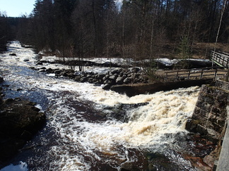 Nukarinkoskella virtaa Vantaa.