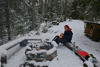 Evästauko Iso-Karhulammen tulipaikalla