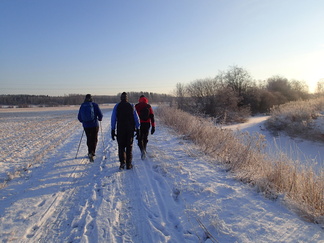 Vantaanjoen rannalla.