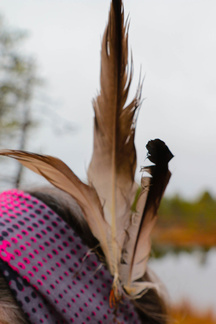 Korpit, joutsenet, hanhet, teeret ja lukuisat pikkulinnut asustelevat suolla. Välillä linnut selvittelevät välejään niin, että höyhenet ja sulat pölisevät. Sen seurauksena joku saa sulan sitten hattuunsa...