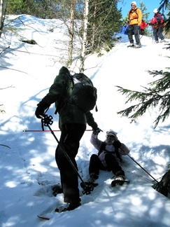 ...tai ehkä parempi, että on nuo lumikengät!