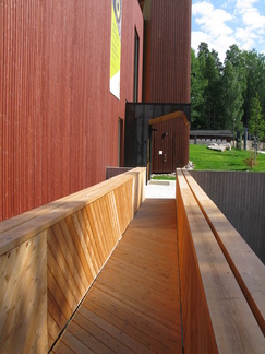 Rakennus on rakennettu kokonaan puusta