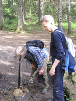 Sveitsin lähteellä virtaa lähdevesi vuolaasti.