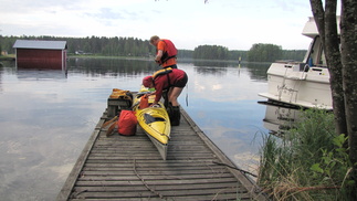 Lähtövalmisteluja Savonrannassa.