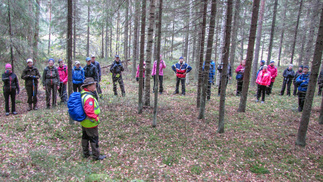 Tauko paikalla! Taustalla häämöttää Pikku-Usmi niminen lampi