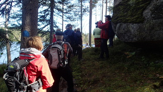 Polut kiertelivät väliin isojakin lohkareita.