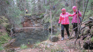Hopeavuoren kaivoksella. Hopeavuori on oikeastaan Hyvinkäänvuori