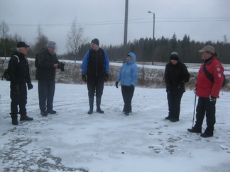 Matkaan lähti kahdeksan ulkoilijaa