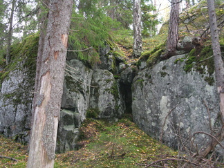 Karhun kolo Pikku-Karhulammella.