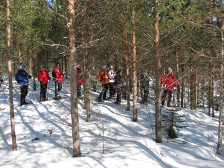 Sikalan takamaastossa mennään.