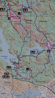 Reittimme siis kulki Heretystä Kuorejärven kautta Latokuusikkoon ja edelleen Vahterjärven kautta Lortikkaan, josta palasimme Kurkijärven kautta Herettyyn.