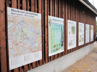 Nuuksioon vievälle polulle pääsee Haltian vierestä.