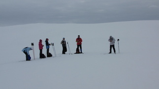 Avotunturissa taukopaikka on usein juuri tämän näköinen. Termospulloja kaivetaan esiin..