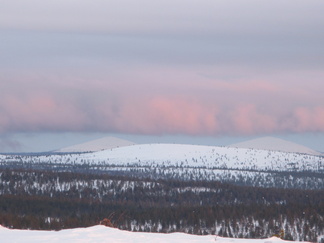 Nattastunturitkin näkyivät hienosti.