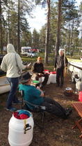 Ruokailun jälkeen oli aikaa istahtaa kahvikupposelle.